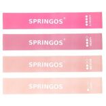 4 elasztikus rózsaszín gumiszalag készlet , szalaggal való edzéshez 