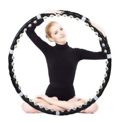 HULA HOOP MASSZÁZS KARIKA 85 CM FEKETE