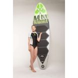 Női SUP felső ALLUV BLUE+BLACK+WHITE,  AQUA MARINA