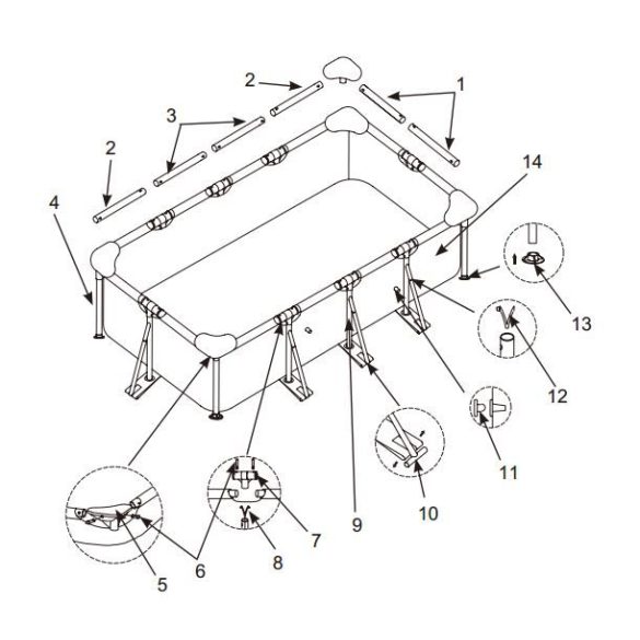 INTEX Családi medence 450x220x85cm 