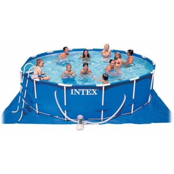  Intex vízforgatós medence 457x122cm Komplett szett. Metal Frame