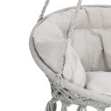 Kerti függőszék párnával rojtokkal Fekete / Szürke