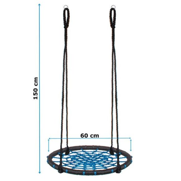 Fészekhinta fekete / kék 60CM