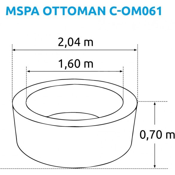 MSpa CONFORT OTTOMAN C-OM061 felfújható pezsgőfürdő 6 szem. jacuzzi