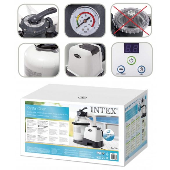Intex nagy teljesítményű homokszűrős vízforgató 4,0m3/h 26644