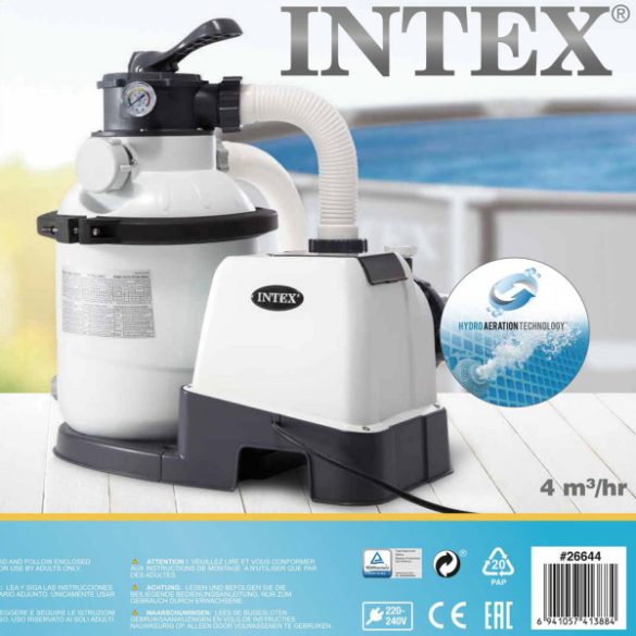 Intex nagy teljesítményű homokszűrős vízforgató 4,0m3/h 26644